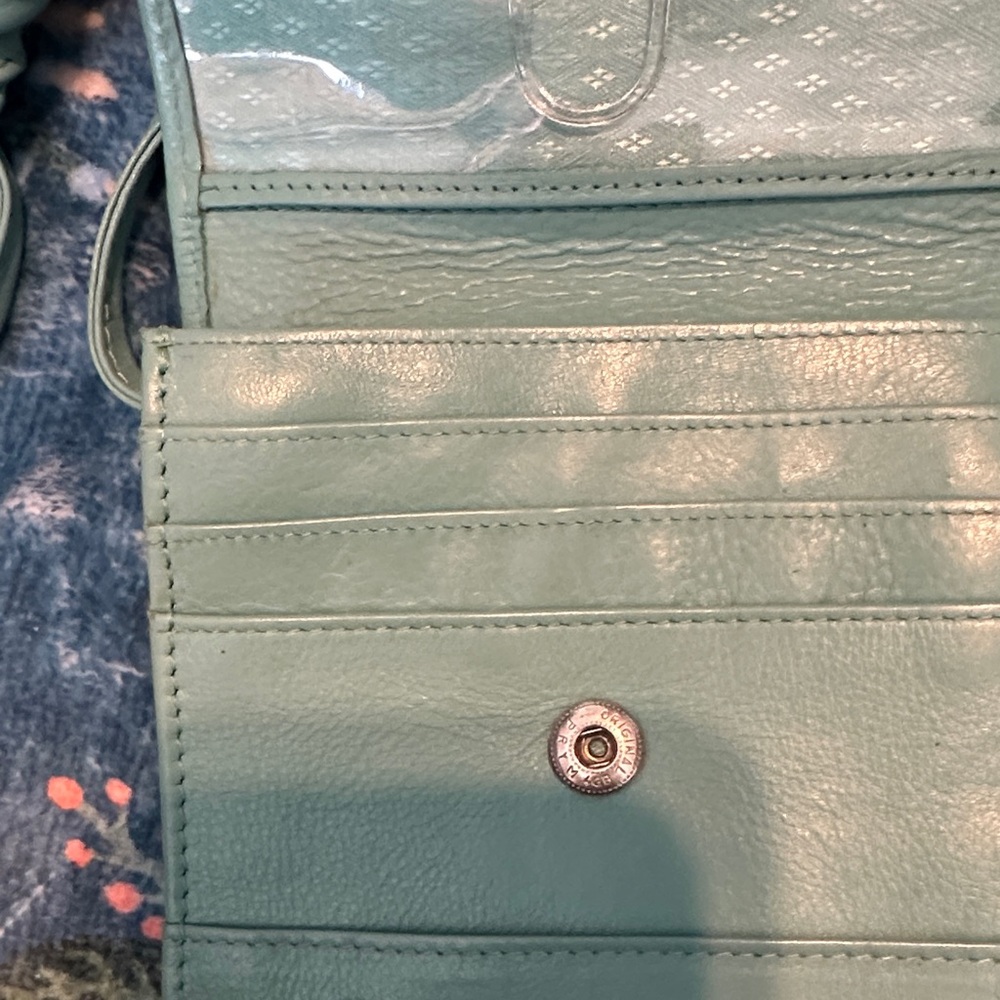 Elegant Teal Leather Phone Bag - Picture 3 of 5